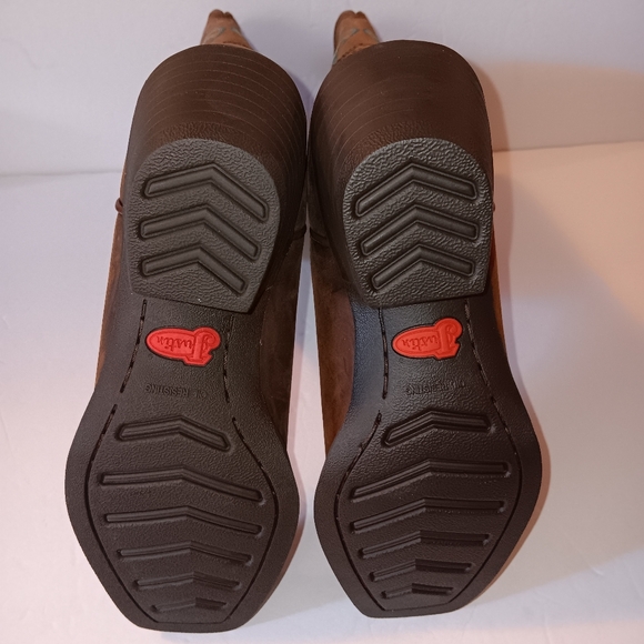 Justin Boots Brown Leather Cowboy Boots 5.5 Medium NEW - Picture 10 of 13